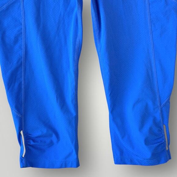 Athleta Activewear Yoga Gym Workout Cropped Capri Leggings Low Rise  Size S Blue - Picture 6 of 14